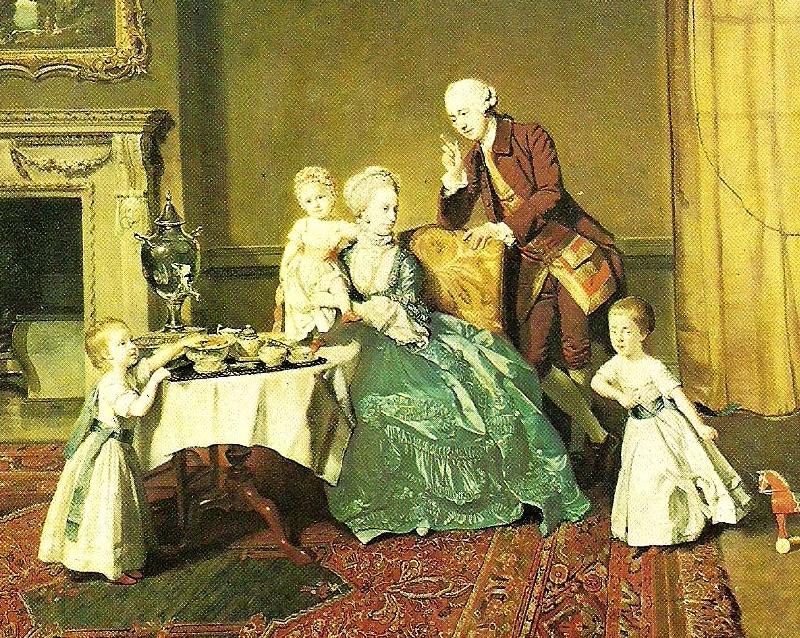 Johann Zoffany lord willoughby and his family. c. Spain oil painting art